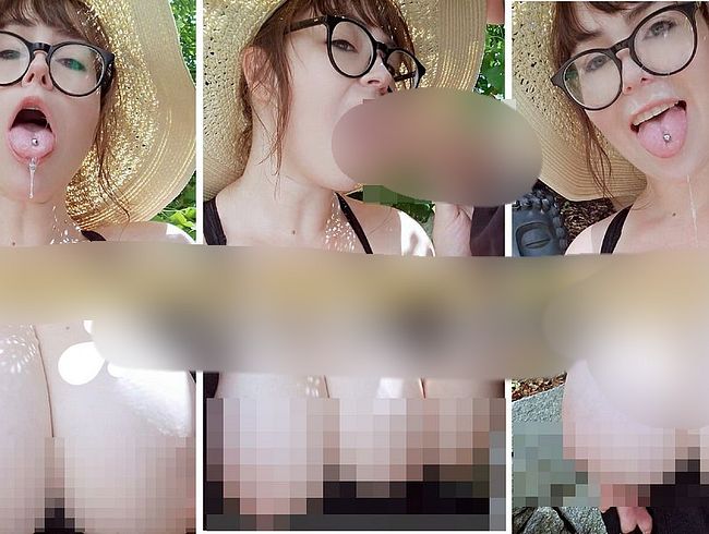 Riskanter Outdoor bl*wjob + Gesichtsbesa**ng
