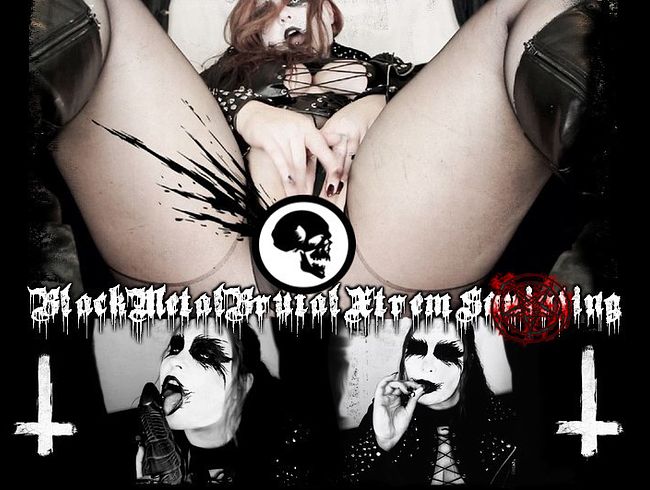 MinaDemonic Porno Video: Black Metal Xtrem Squirting!!